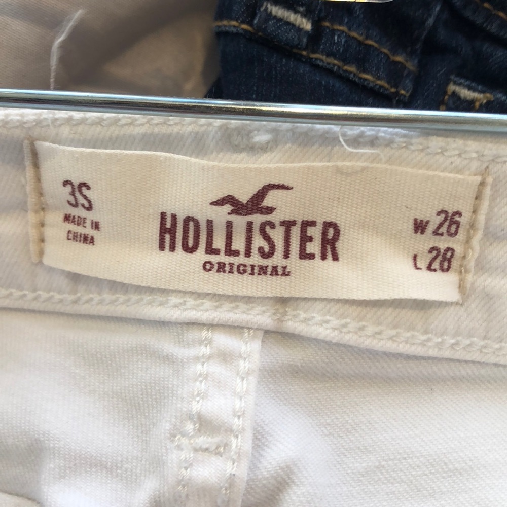 Hollister super skinny high rise jeans WHITE